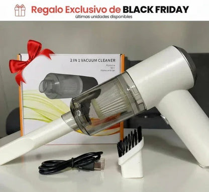 COMBO POWER CLEAN: HIDROLAVADORA + ASPIRADORA PORTÁTIL (DOBLE BATERÍA + MALETÍN)